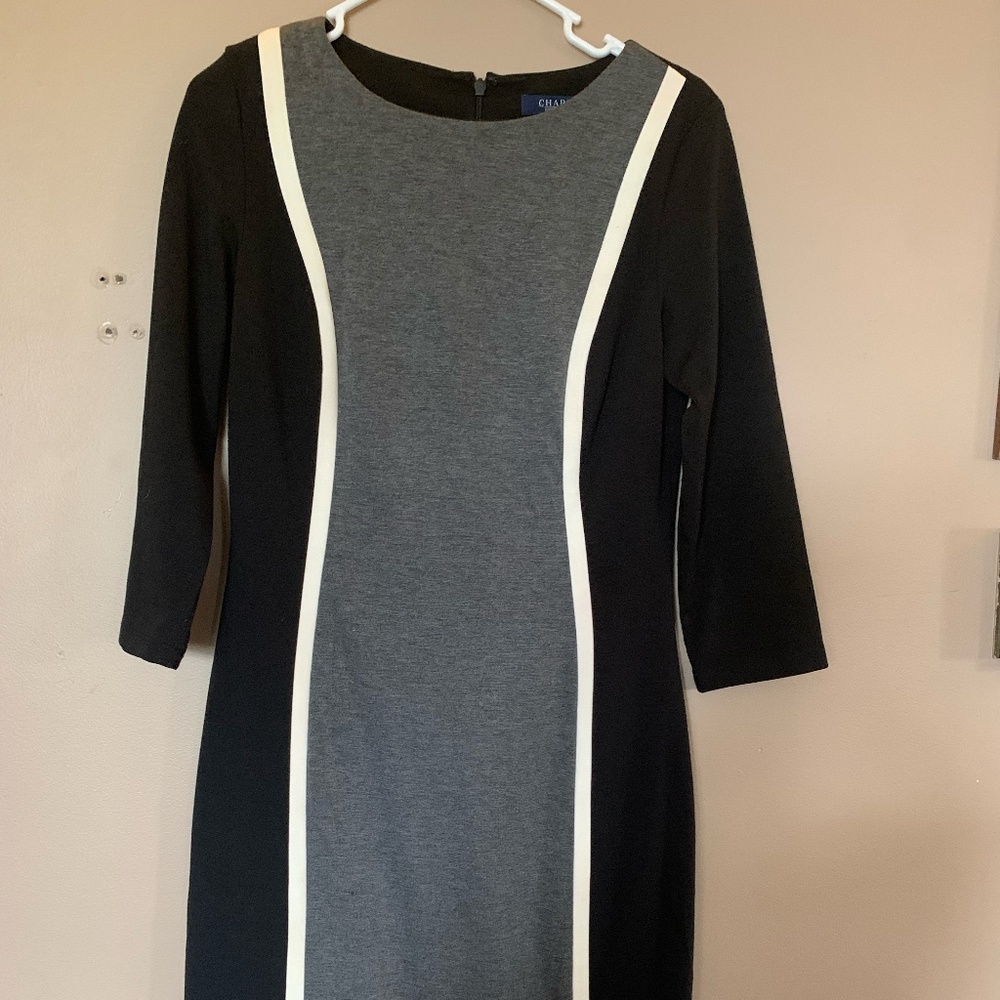 Business Casual Chaps Colorblock Bodycon Dress